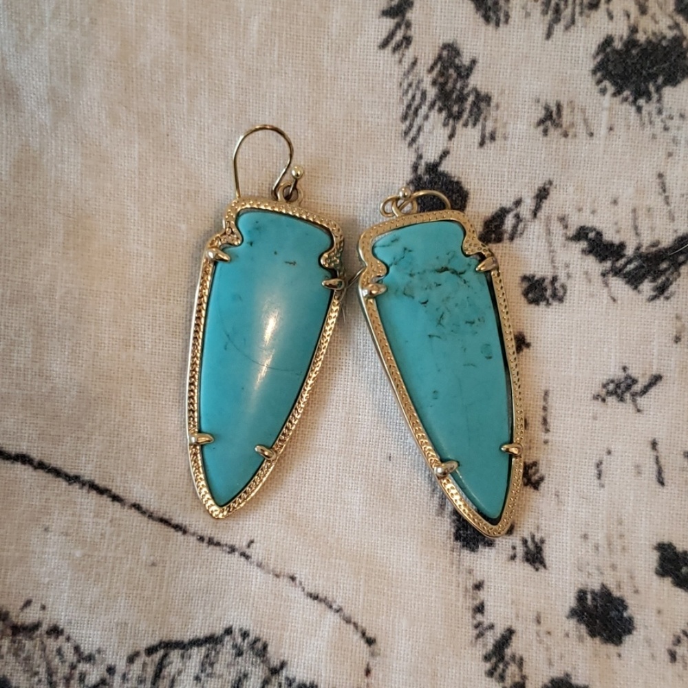Kendra Scott Skylar Earring - Turquoise, Gold